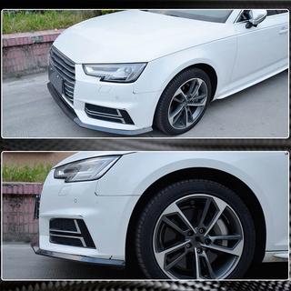 Front bumper lip spoiler Lip V4 (for S-Line Sedan 2015-2019, Carbon) photo 4