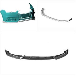 Front bumper lip Lip V5 (for S-Line Sedan 2015-2019, Carbon) photo 2