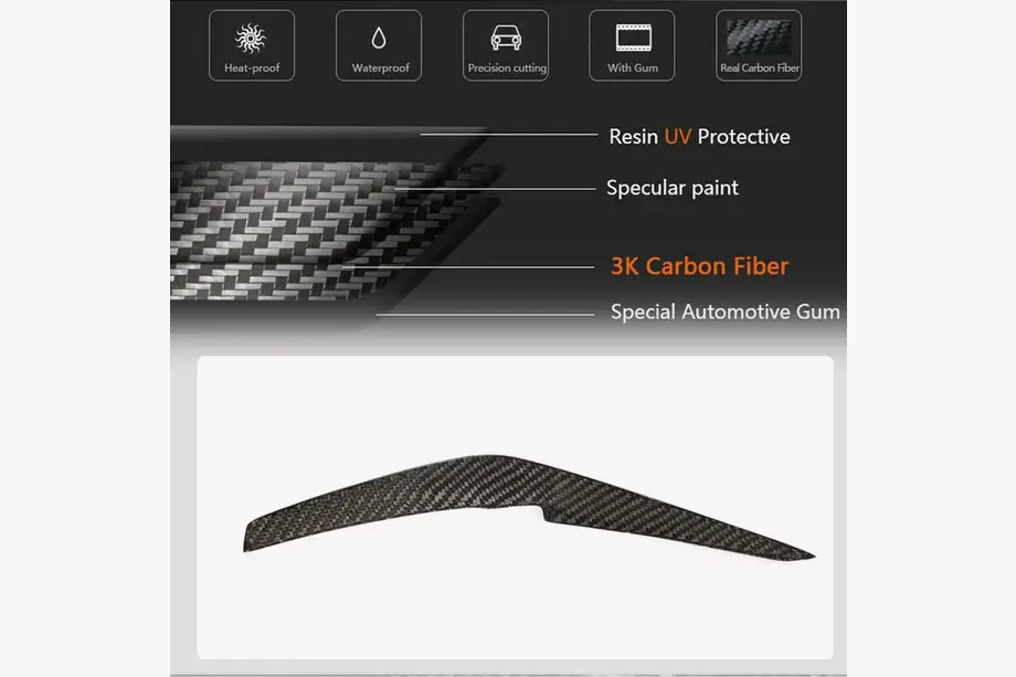 Front bumper lip (for S-Line 2019-2024, Carbon) photo 3