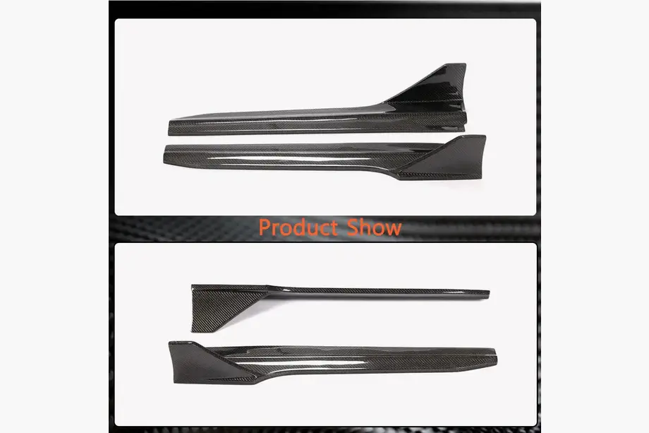 Side skirt extensions (for S-Line Sedan 2019-2024, Carbon) photo 4