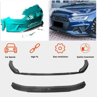 Front bumper lip Lip V2 (for S-Line Sedan 2019-2024, Carbon) photo 2