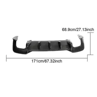 Rear Bumper Diffuser V2 (for S-Line 2021-2025, Carbon) photo 3