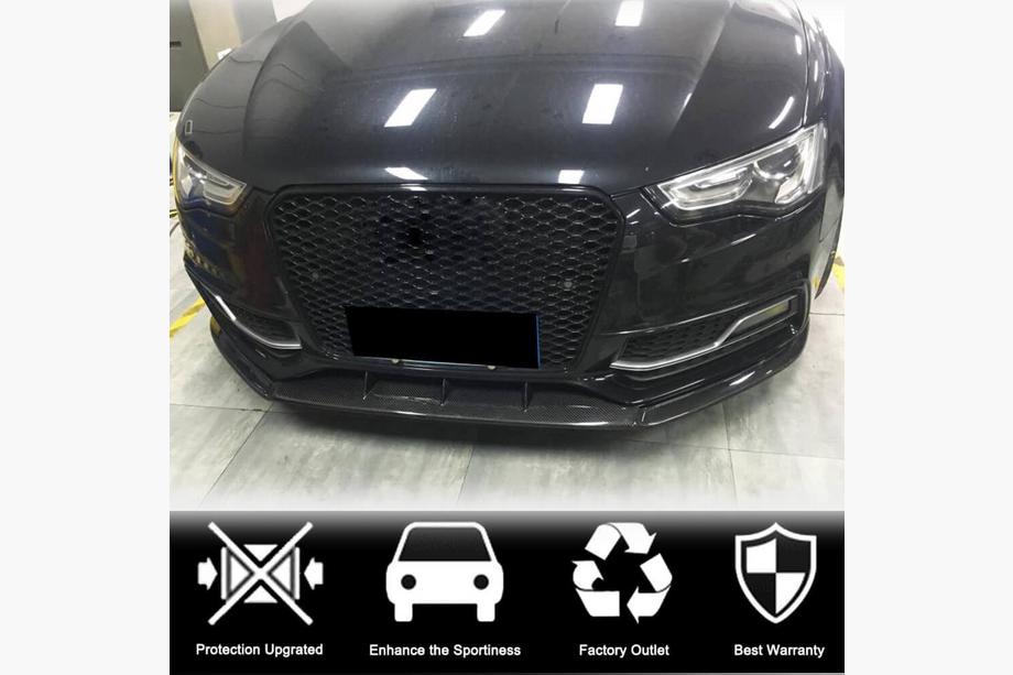 Audi A5 2007-2015 Front Bumper Lip V3 for S-Line 2012-2015 Carbon Photo 2
