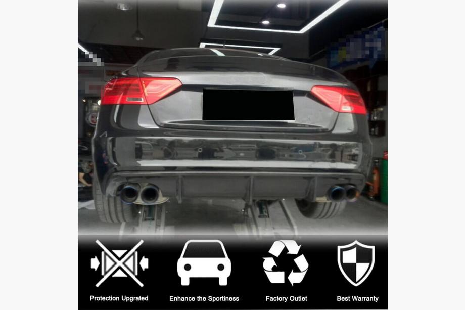 Audi A5 2007-2015 Rear Bumper Diffuser V1 (for S-Line 2012-2015, Carbon) Photo 2