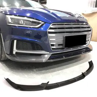 Front Bumper Lip Spoiler (for S-Line Coupe/Cabriolet 2016-2020, Carbon) photo 1