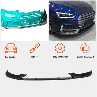 Front Bumper Lip Spoiler (for S-Line Coupe/Cabriolet 2016-2020, Carbon) photo 3
