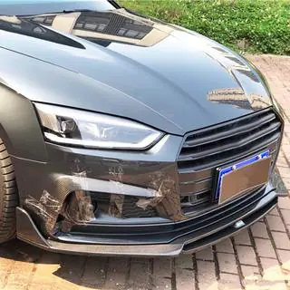 Front Bumper Lip V2 (for S-Line 2021-2025, Carbon) photo 2