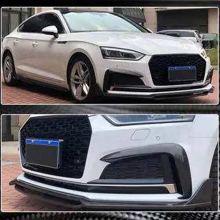 Front Bumper Lip V2 (for S-Line 2021-2025, Carbon) photo 3