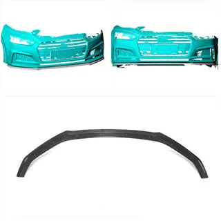 Front Bumper Lip V1 for S-Line 2016-2020 Carbon photo 2