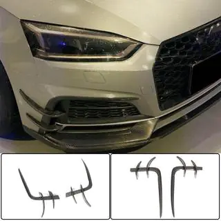 Front Bumper Flap V2 Extensions (for S-Line 2016-2020, Carbon) photo 1