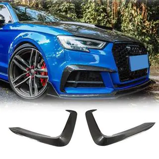 Front Bumper Flap V1 Extensions (for S-Line 2016-2020, Carbon) photo 1