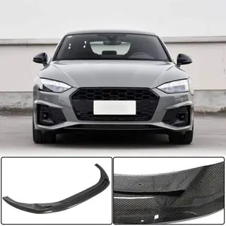 Front Bumper Lip V3 (for S-Line 2021-2025, Carbon) photo 1