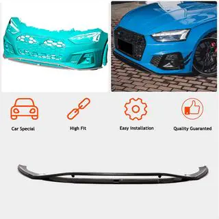 Front Bumper Lip V1 for S-Line 2021-2025 Carbon photo 2