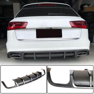 Rear bumper diffuser (for S-Line Avant 2014-2018, Carbon) photo 1
