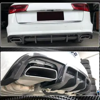 Rear bumper diffuser (for S-Line Avant 2014-2018, Carbon) photo 4
