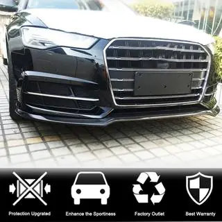 Front Bumper Lip Carbon V3 for S-Line 2014-2018 photo 2