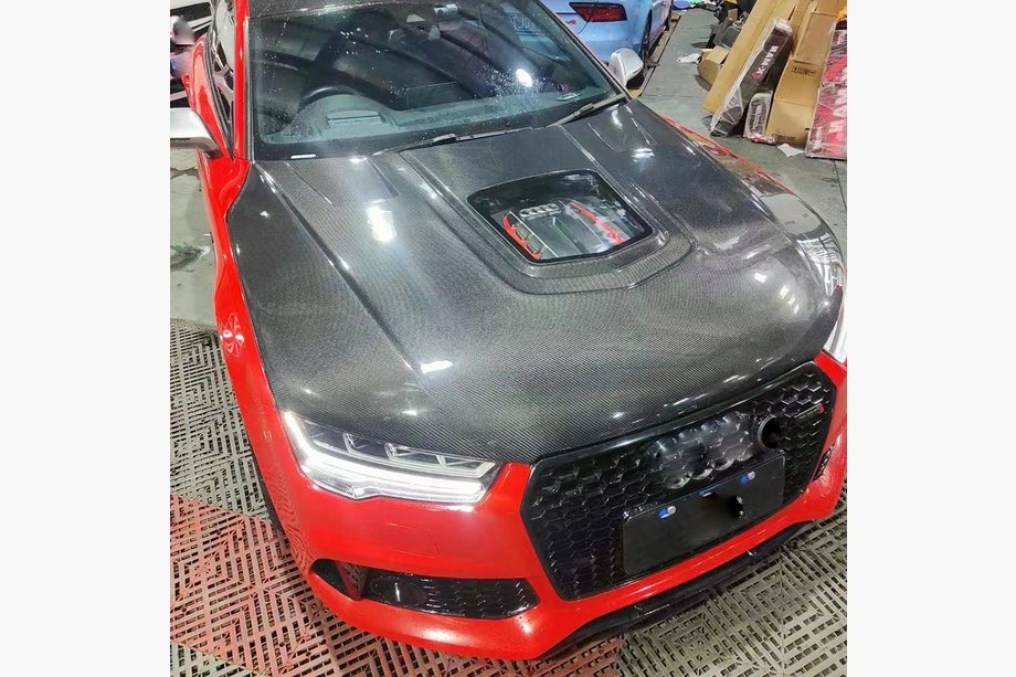 Audi A7 2010-2018 Hood (S7, 2014-2018, Carbon) Image