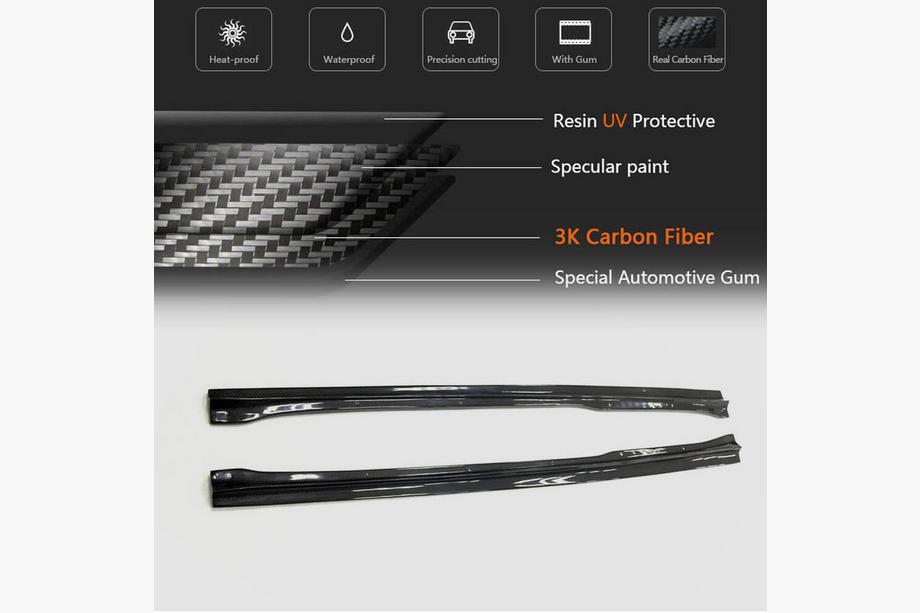 Audi TT 2014-2023 Side Skirts (for Base, Carbon) Photo 5