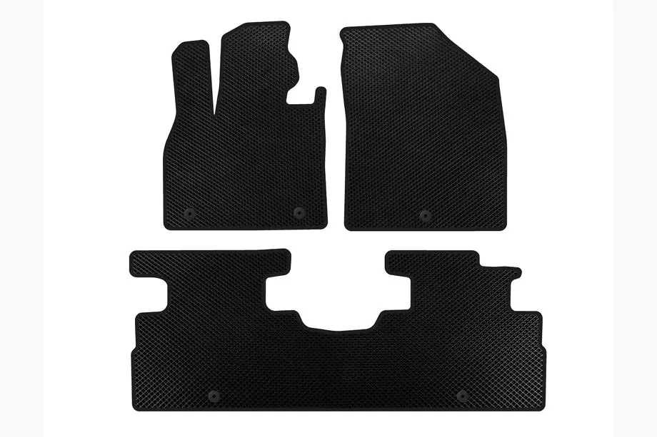 Hyundai Palisade 2018-2025 EVA Floor Mats (2 Rows, 7-Seater, Black) Photo 1