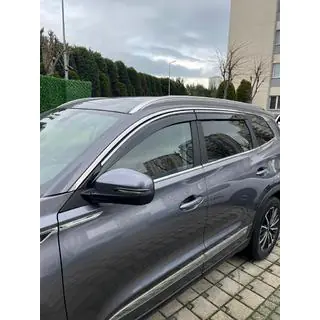 Window Deflectors with Chrome Trim (4 pcs, Sunplex Steinless) Chery Tiggo 8 2017-
