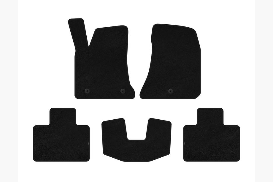 Dodge Charger 2010-2023 Textile Floor Mats Premium (2015-2023, SD, Black) Image