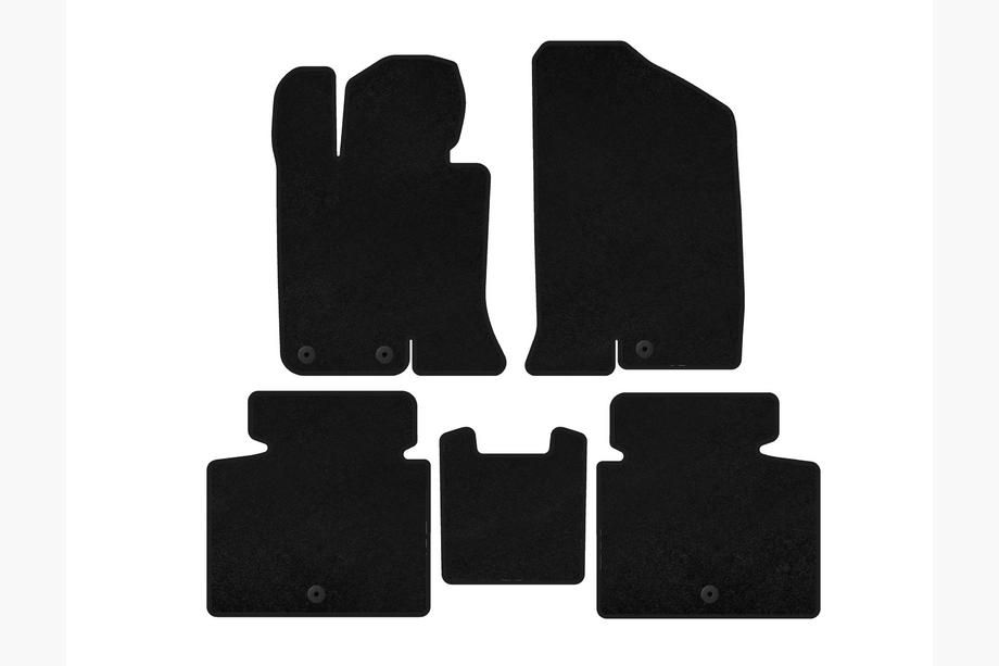 Kia Optima 2010-2016 Textile Floor Mats Premium V-2 (SD, Black) Photo 1