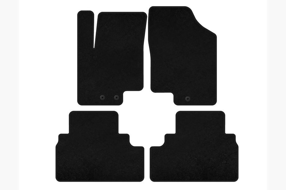 Kia Venga 2010-2019 Textile Floor Mats Premium (black) Image