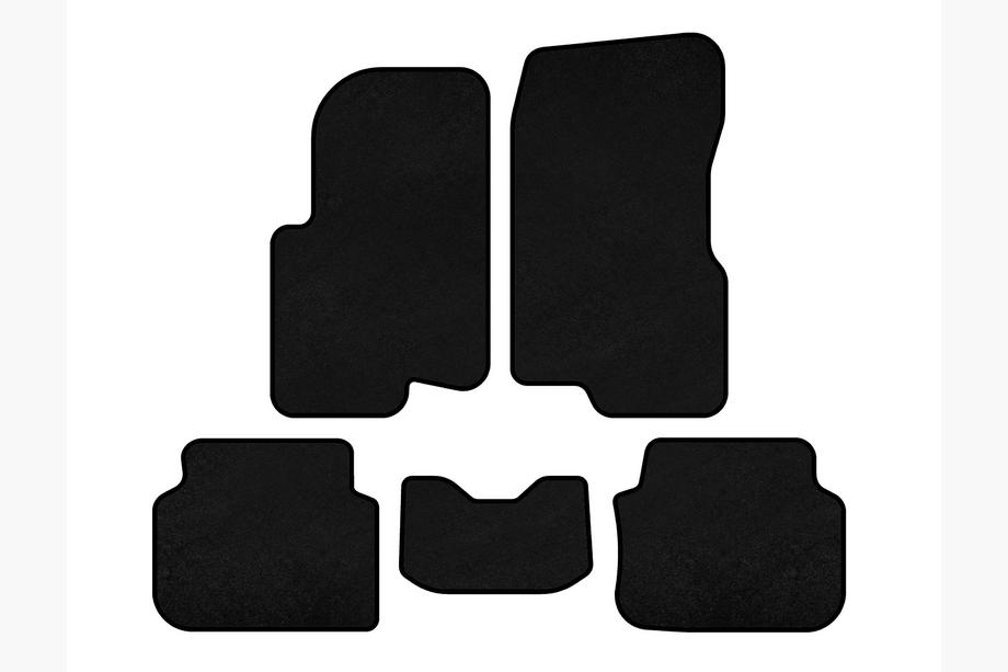 Smart 1998-2007 Textile Floor Mats Premium (2003-2007, Forfour, black) Image