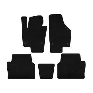 Premium Textile Floor Mats (2 rows, black) photo 1