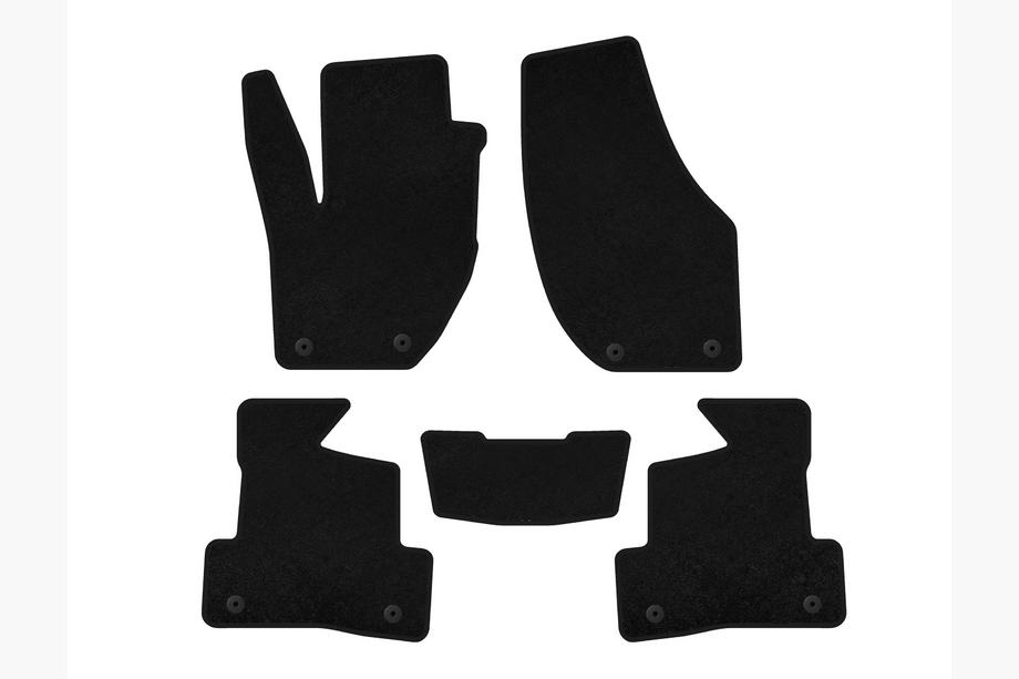 Volvo V40 2012- Textile Floor Mats Premium (2012-2016, HB, Black) Photo 1