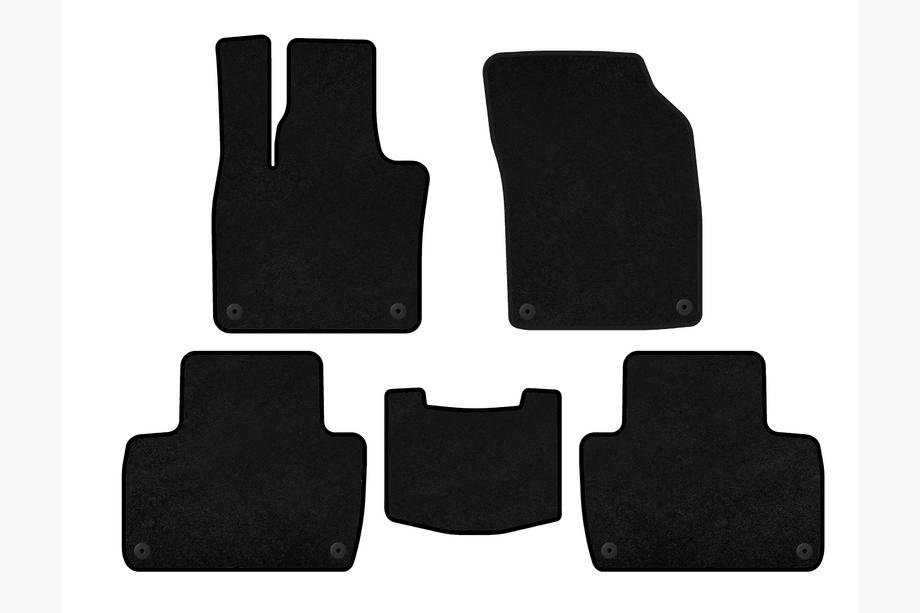 Volvo XC90 2015- Textile Floor Mats Premium (2 Rows, Black) Photo 1