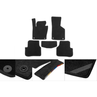 Textile Floor Mats Classic (black) 3-piece photo 1