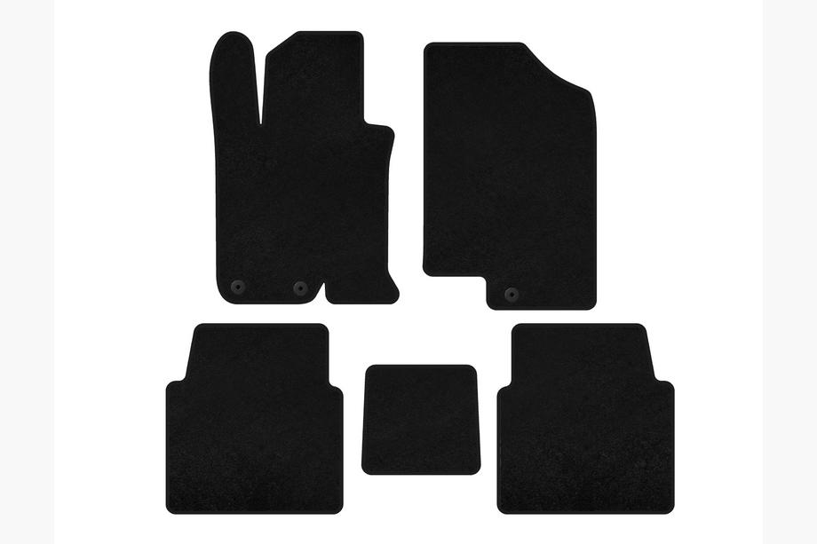 Kia Optima 2010-2016 Textile Floor Mats Classic V-1 (SD, Black) Image
