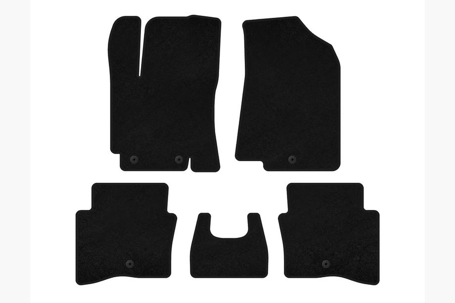 Kia Rio 2012-2017 Textile Floor Mats Classic (SD, Black) Image