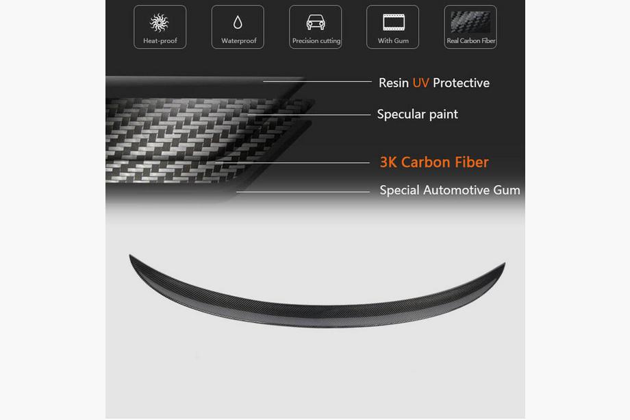 BMW 3 Series E90/E91 2005-2011 MP-Style Spoiler (for E90, Carbon) Photo 5