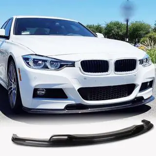 Front Bumper Lip V-Style for F30 M-Sport, Carbon photo 1