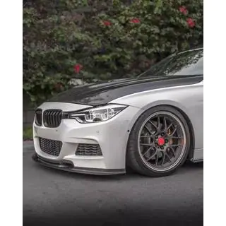Front Bumper Lip V-Style for F30 M-Sport, Carbon photo 3