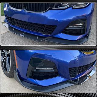 Front Bumper Lip PD-Style (for M-Sport 2018-2022, Carbon) BMW 3 Series G20/G21 2018- photo 3