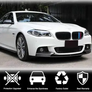 Front Bumper Lip V3 for F10 M-Sport, Carbon photo 2