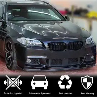 Front Bumper Lip V2 for F10 M-Sport, Carbon photo 2