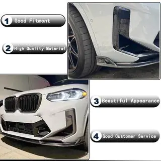 Front Bumper Lip Spoiler (for F98 2022-2025, Carbon) photo 3