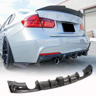 Rear Bumper Diffuser V2 for F30 M-Sport, Carbon photo 1