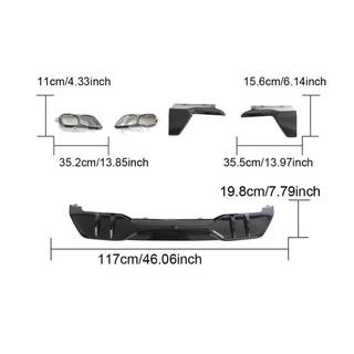 Rear Bumper Diffuser V4 (2018-2022, Gloss Black) photo 3