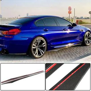 Side Skirt Extensions V1 (for F06 M-Sport, Carbon) photo 2