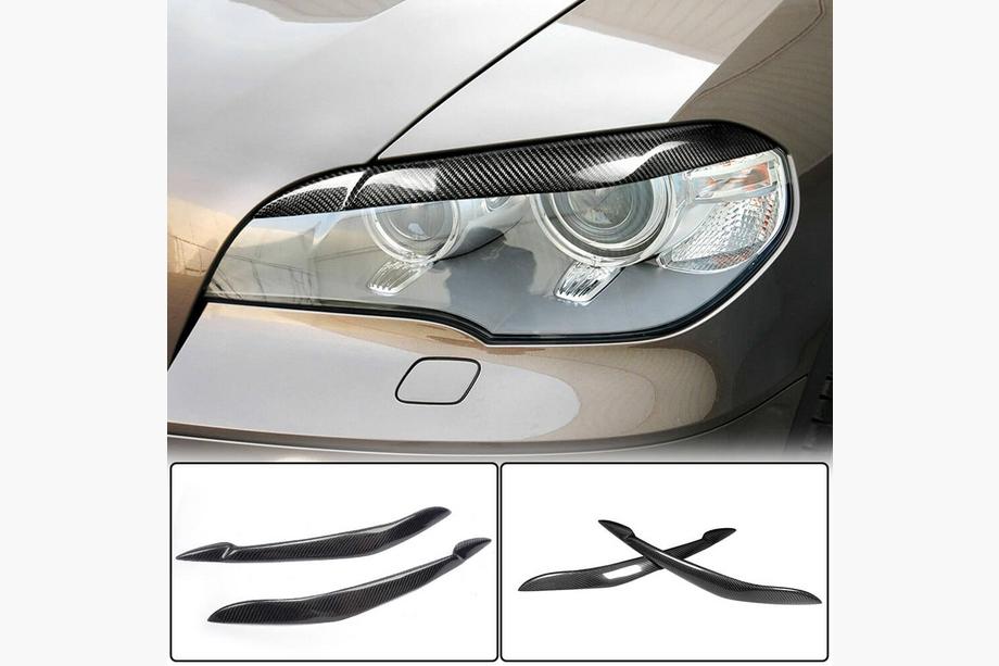 BMW X5 E70 2007-2013 Headlight Eyelids (Carbon) Image