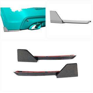 Rear Bumper Flap Extensions (for original M-Sport 2018-2021, Carbon) photo 2
