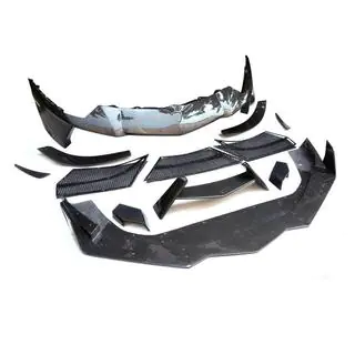 Front Bumper Lip Carbon Covers Lamborghini Aventador 2011-2022 photo 4
