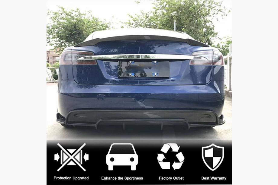 Tesla Model S 2012– Rear Bumper Diffuser FRP V2 Photo 5