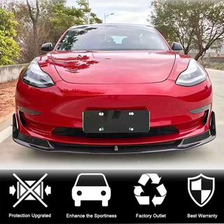 Front Bumper Lip V1 (2017-2023, Carbon) Tesla Model 3 2017- photo 2