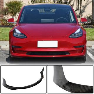 Front Bumper Lip V4 (2017-2023, Carbon) Tesla Model 3 2017- photo 1